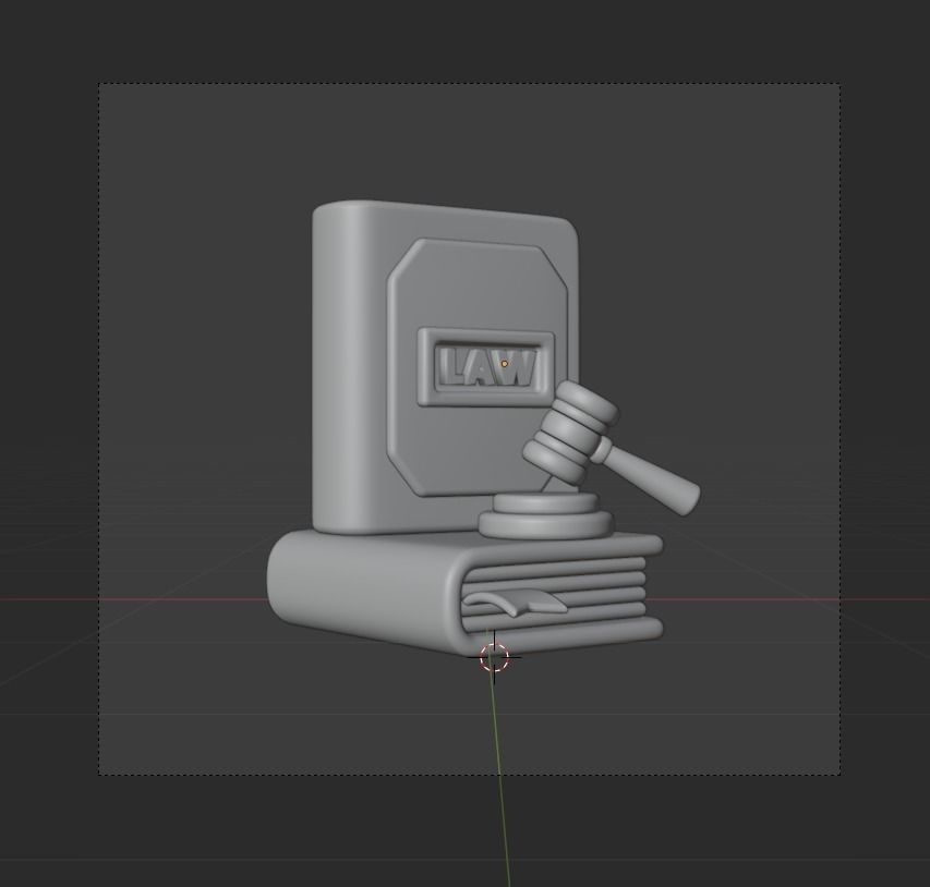 Law and Justice 3d Illustration  Icon Pack  3D model_43