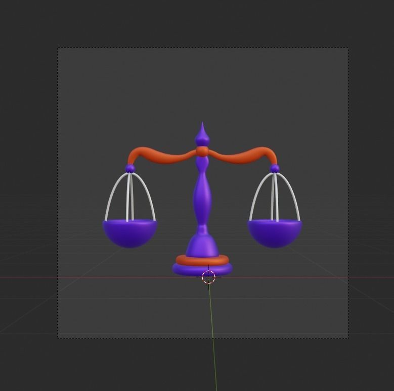 Law and Justice 3d Illustration  Icon Pack  3D model_36