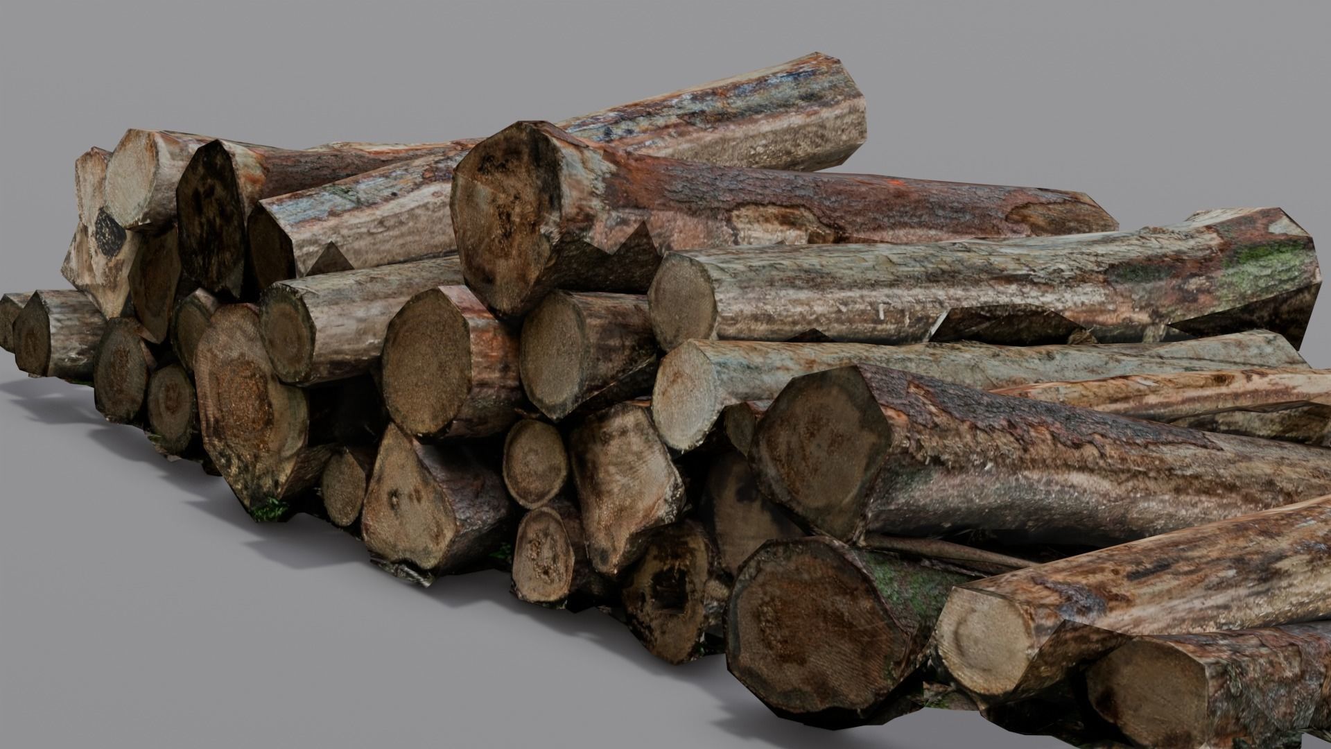 Wood 3D Model Low-poly 3D model_5