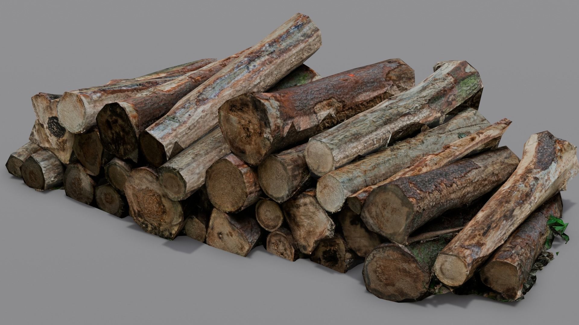 Wood 3D Model Low-poly 3D model_1