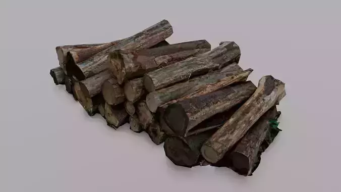 Wood 3D Model Low-poly 3D model