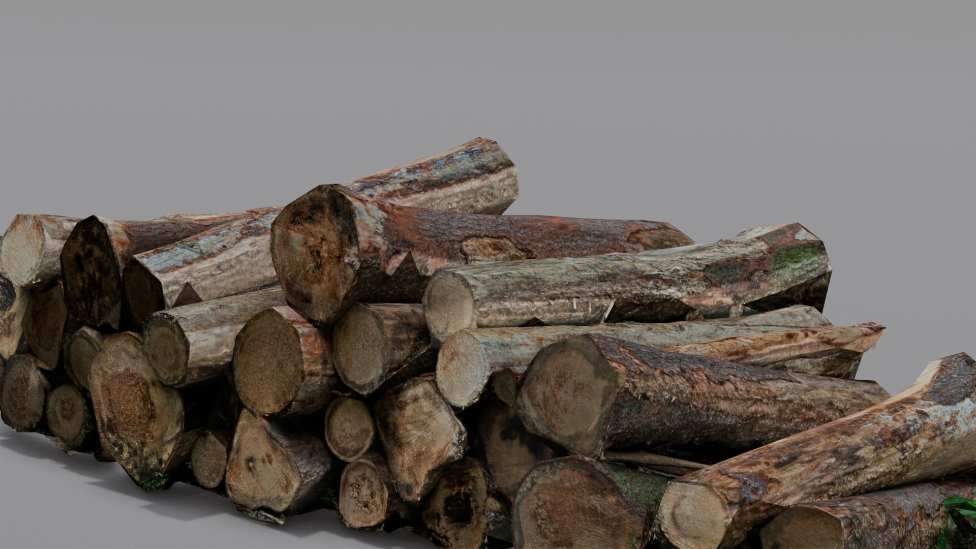 Wood 3D Model Low-poly 3D model_3