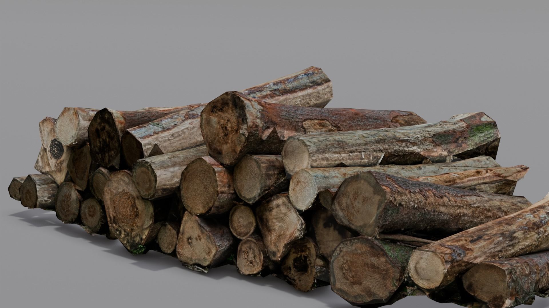Wood 3D Model Low-poly 3D model_4