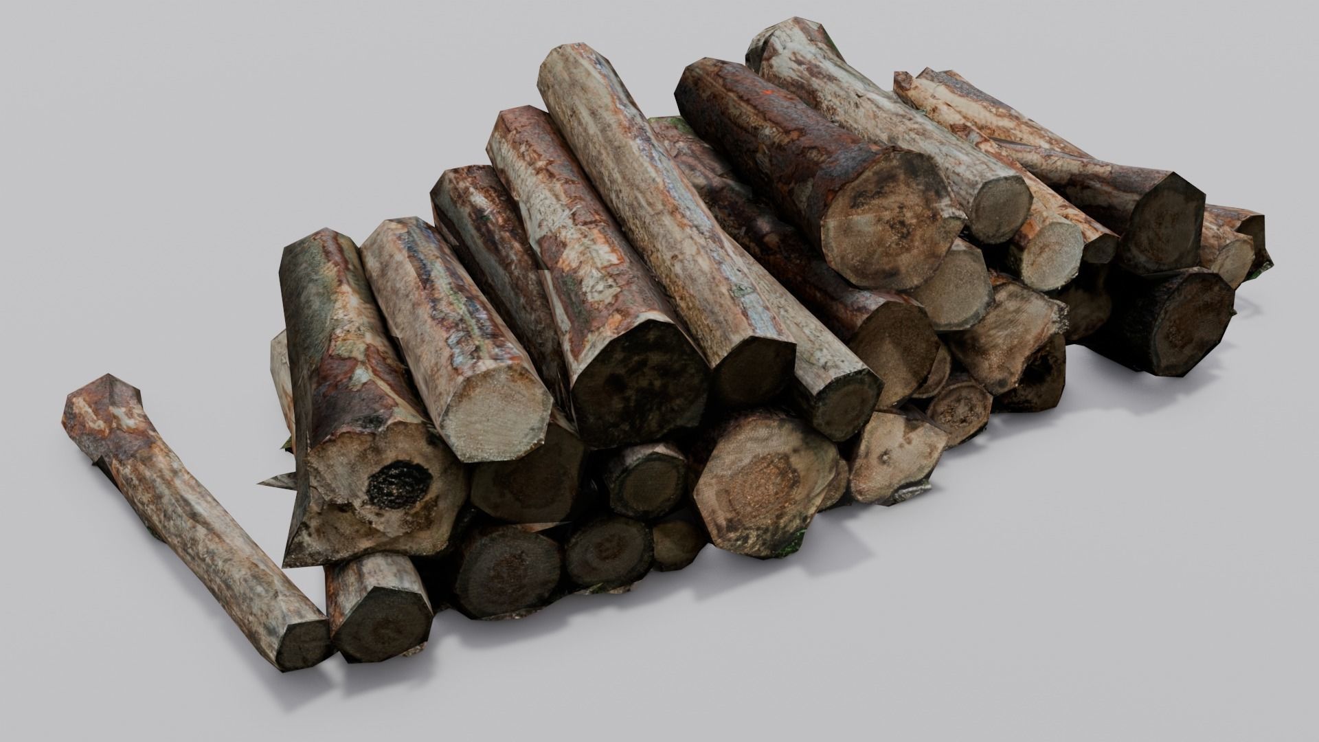 Wood 3D Model Low-poly 3D model_12