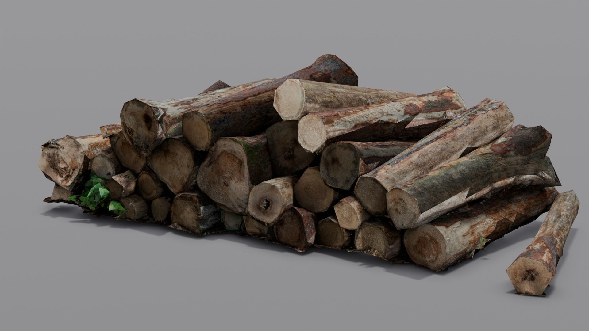 Wood 3D Model Low-poly 3D model_17