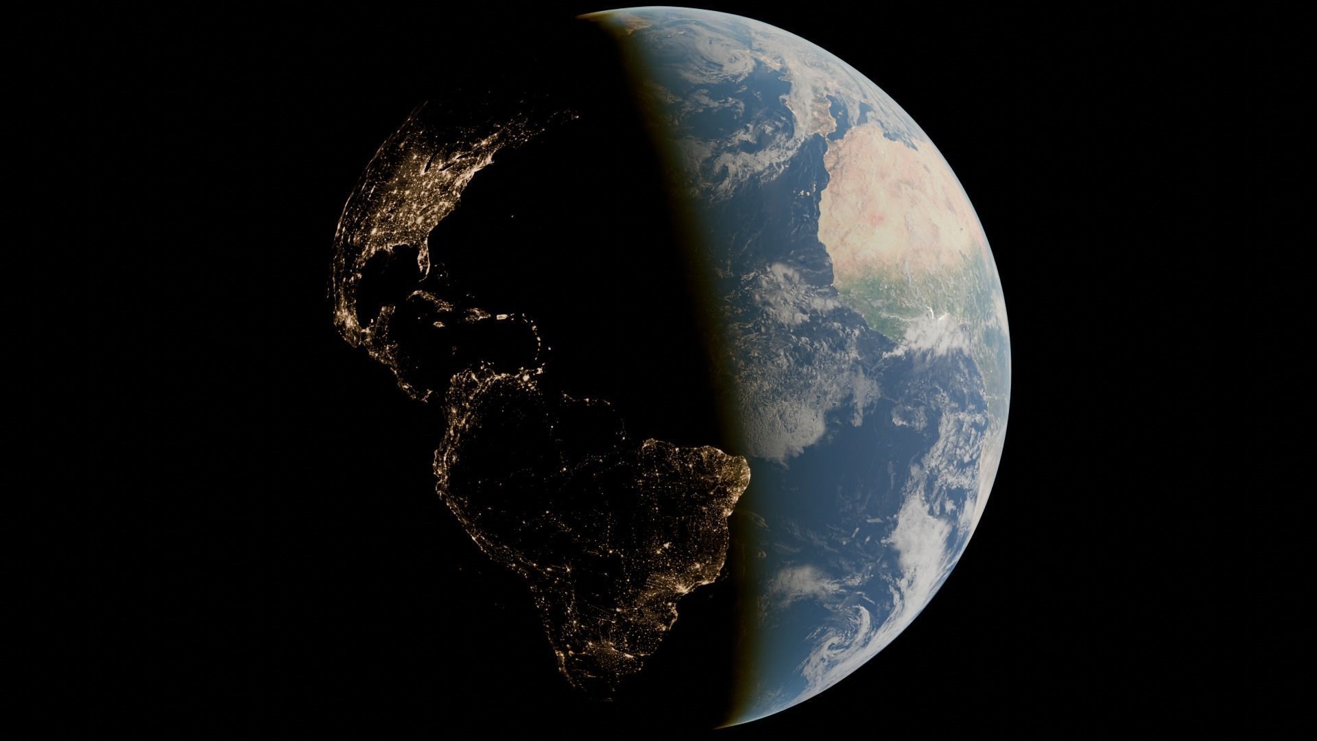 earth from space 3D model_1