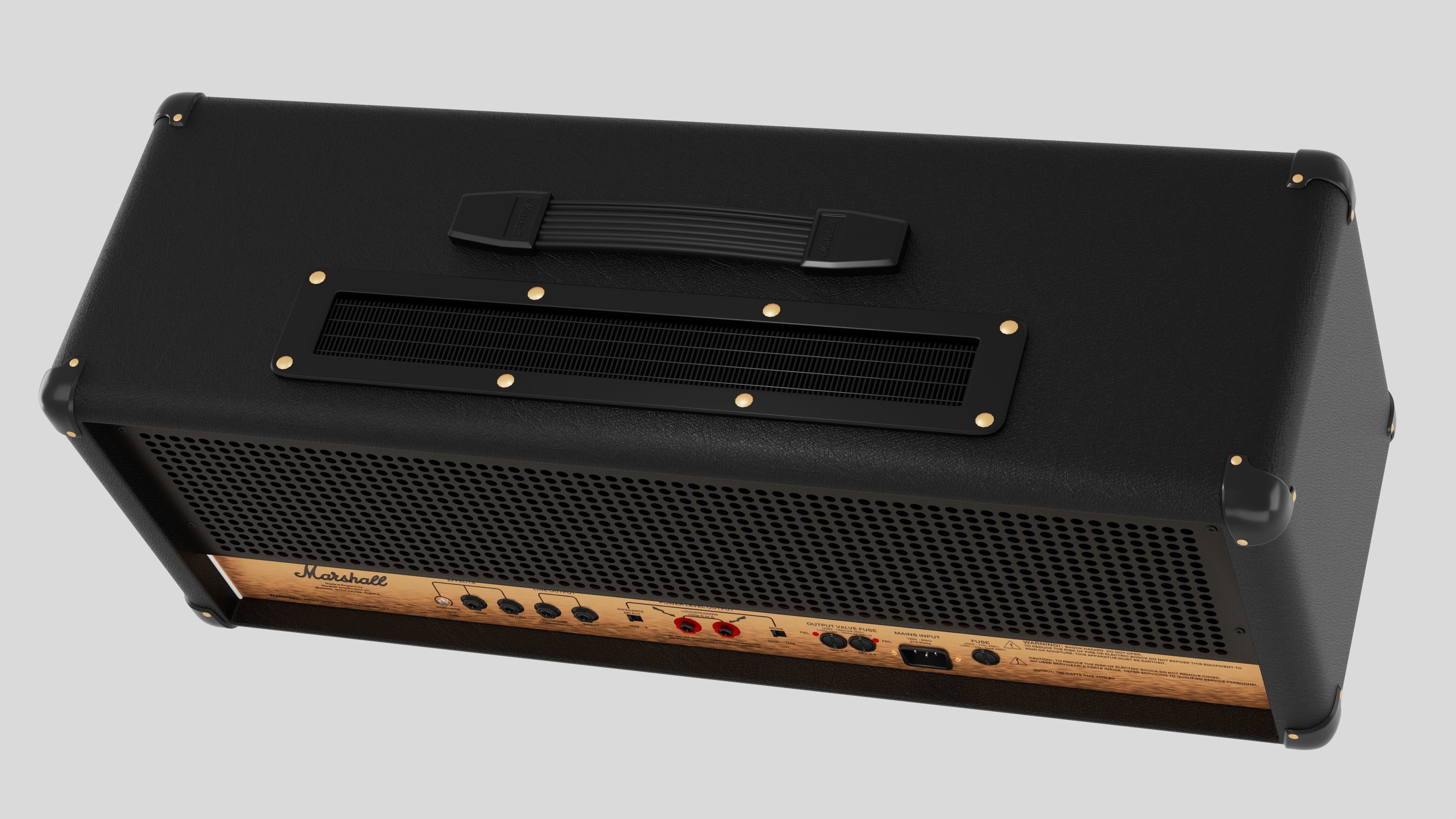 Marshall JCM900 Guitar Amplifier with Cabinet 1960 Lead 3D Model Collection_11