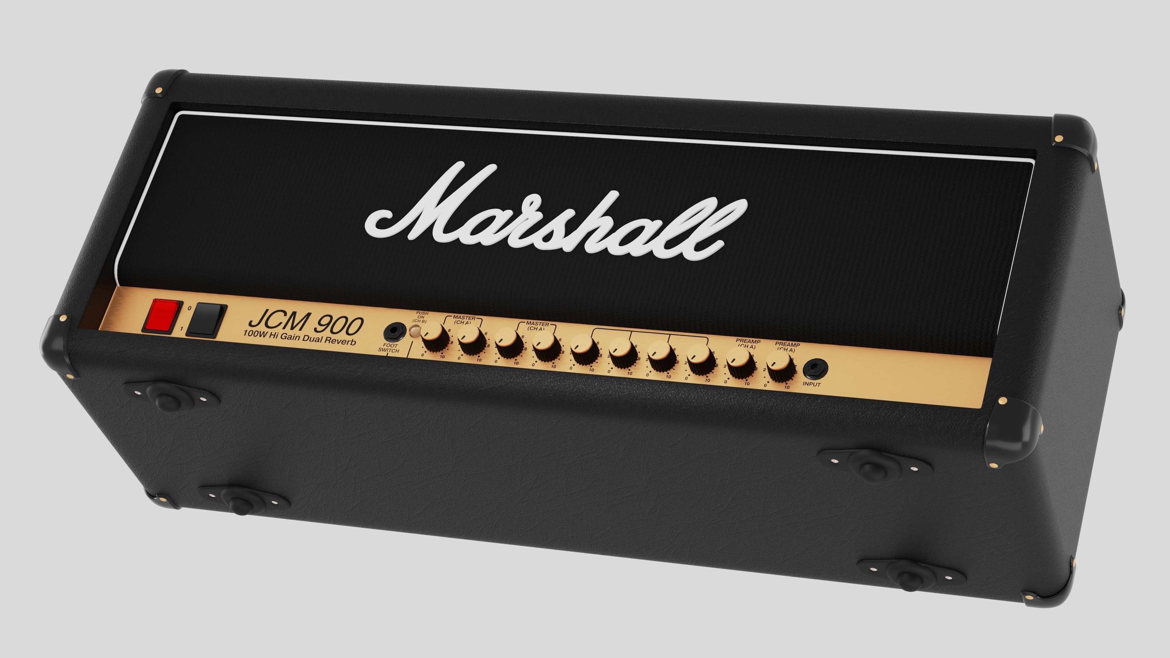 Marshall JCM900 Guitar Amplifier with Cabinet 1960 Lead 3D Model Collection_13
