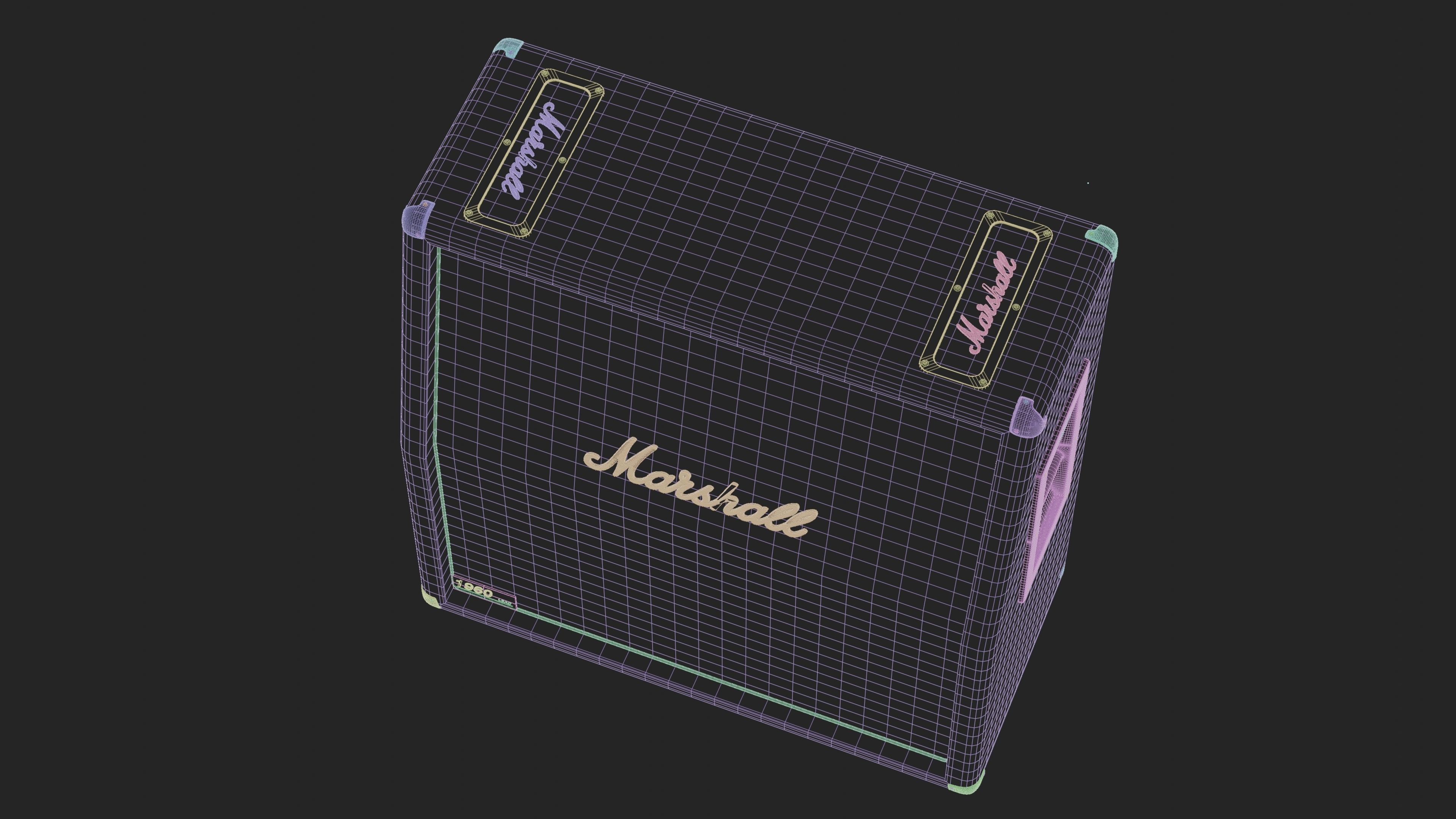 Marshall JCM900 Guitar Amplifier with Cabinet 1960 Lead 3D Model Collection_15