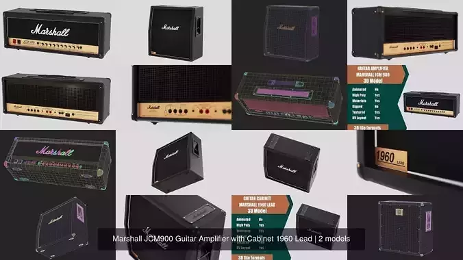 Marshall JCM900 Guitar Amplifier with Cabinet 1960 Lead