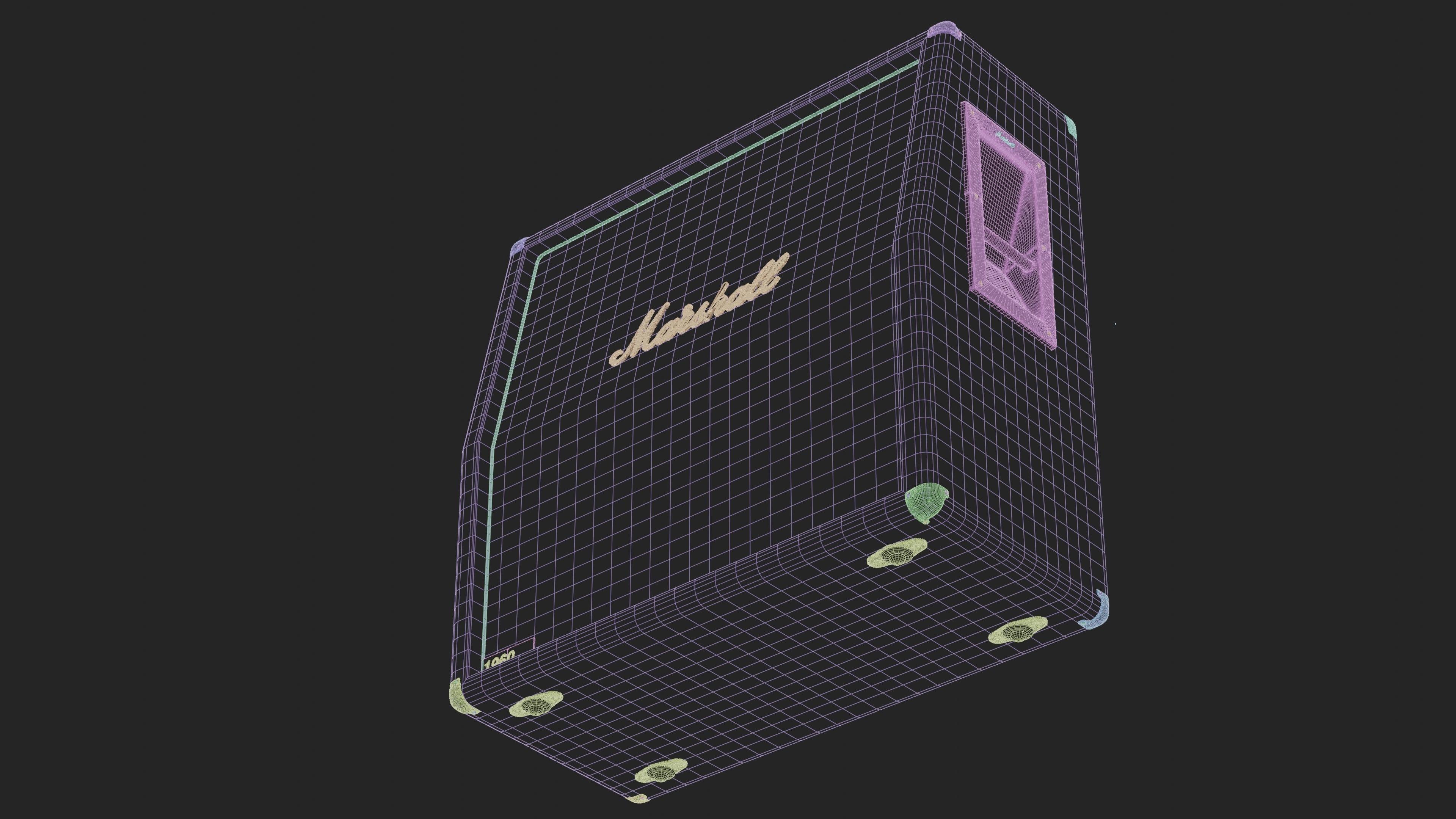 Marshall JCM900 Guitar Amplifier with Cabinet 1960 Lead 3D Model Collection_22