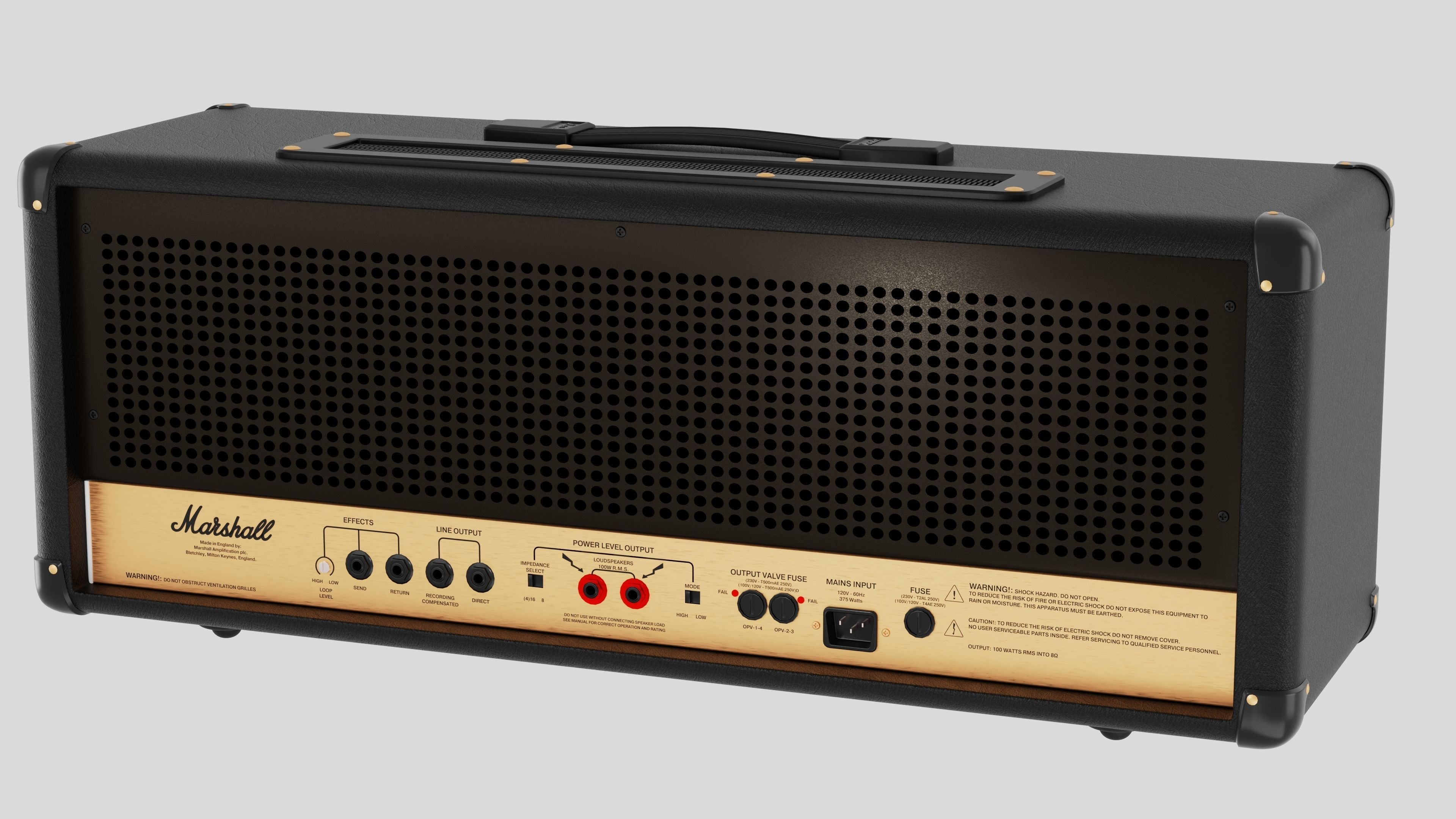 Marshall JCM900 Guitar Amplifier with Cabinet 1960 Lead 3D Model Collection_16