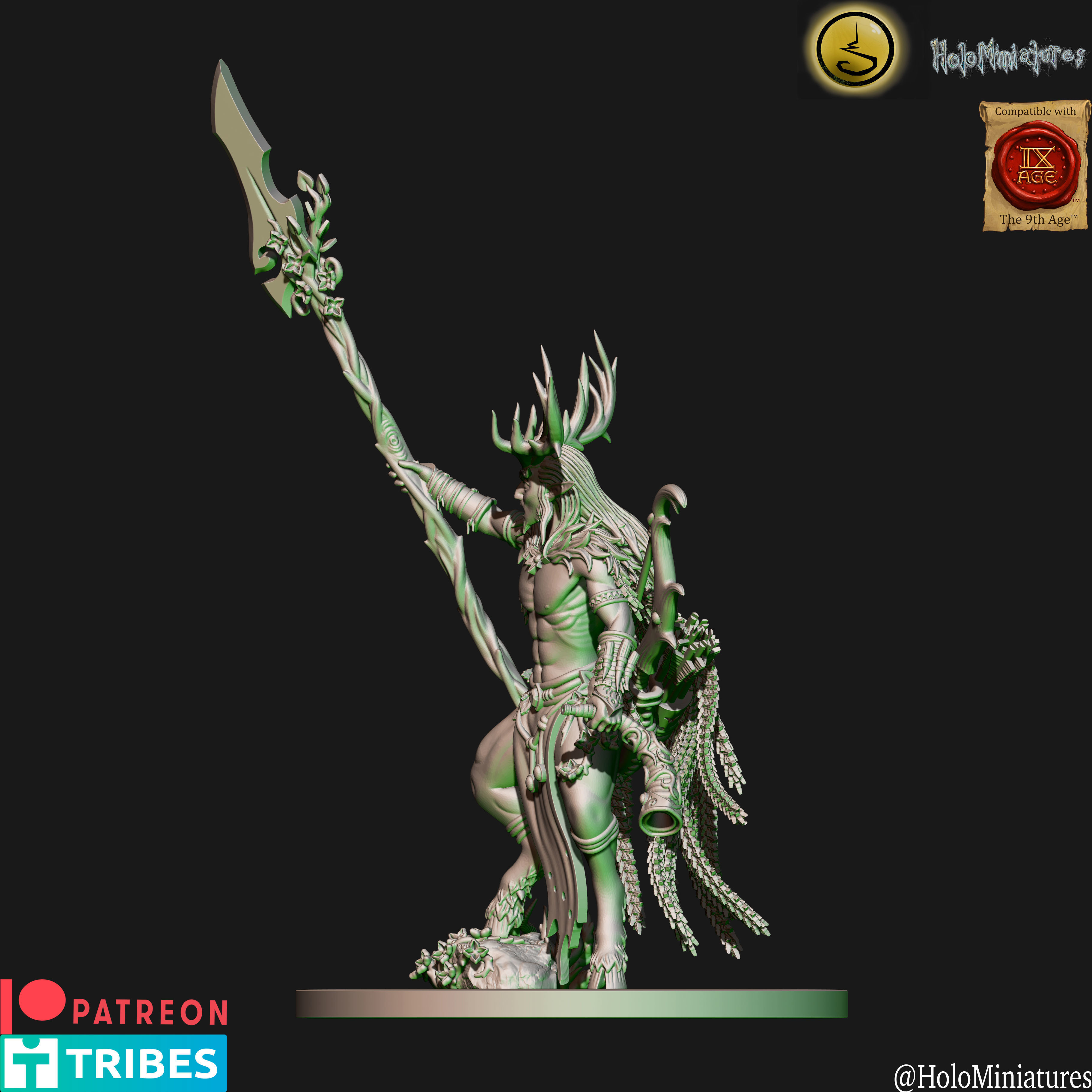 Wood Elves King  3D print model_3