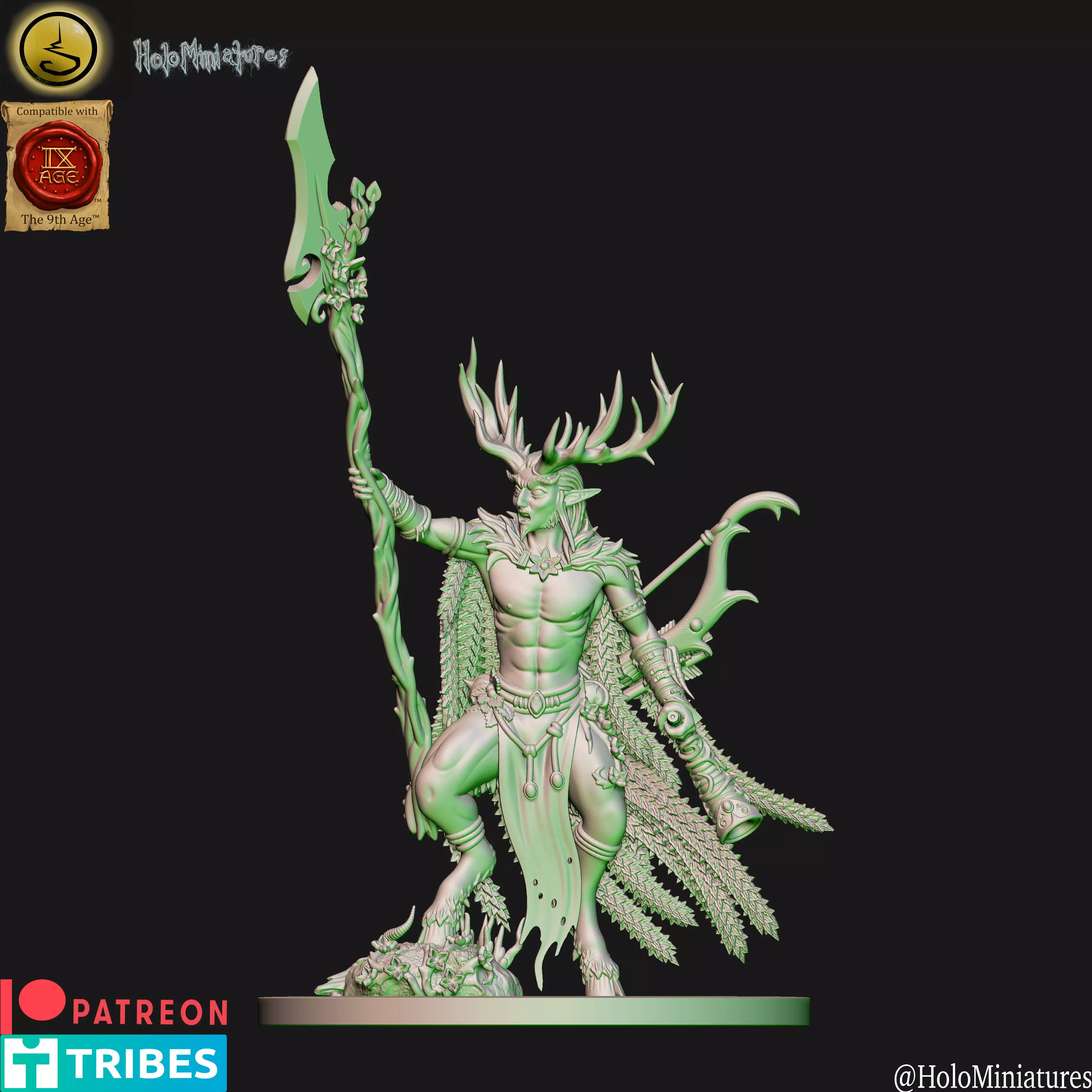 Wood Elves King  3D print model_0