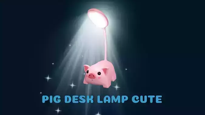 Pig Desk Lamp Cute 
