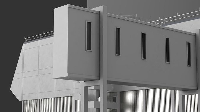 NASA Launch Control Center Building 3D model 5