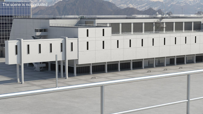 NASA Launch Control Center Building 3D model 3
