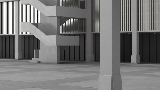 NASA Launch Control Center Building 3D model 7