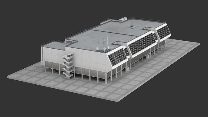 NASA Launch Control Center Building 3D model 6