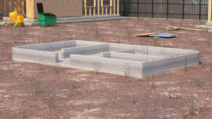 Incomplete 3D Printed House Module 3D model 3
