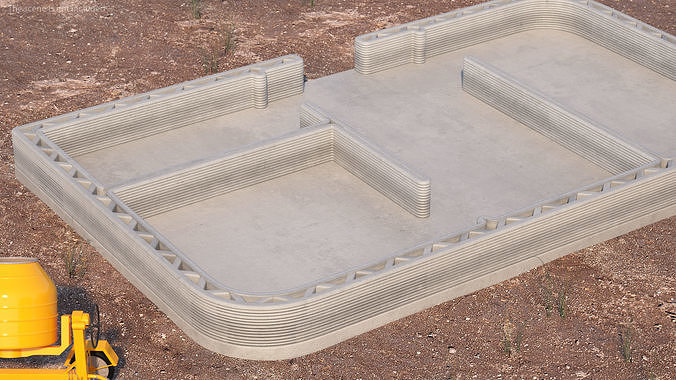 Incomplete 3D Printed House Module 3D model 5