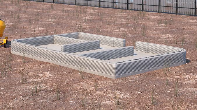 Incomplete 3D Printed House Module 3D model 4