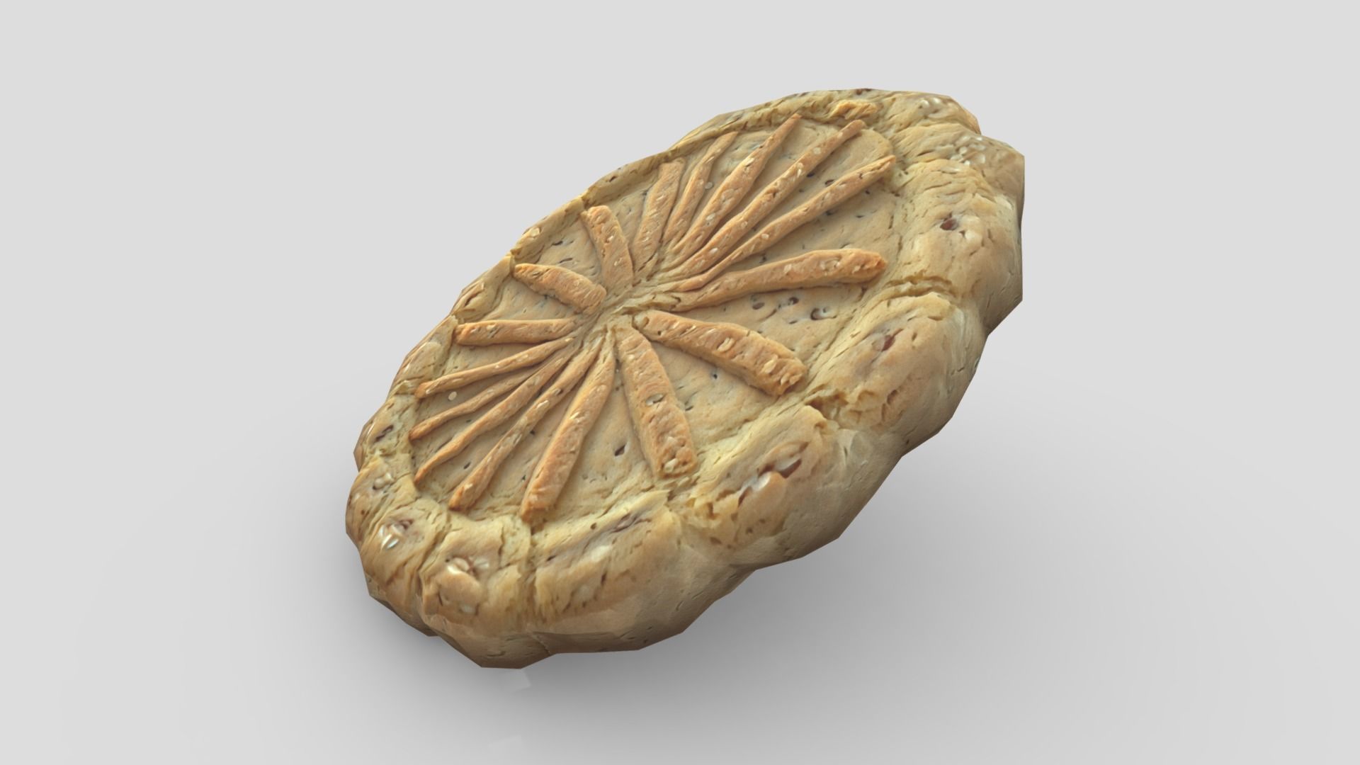 Cookie 4 Low-poly 3D model_5