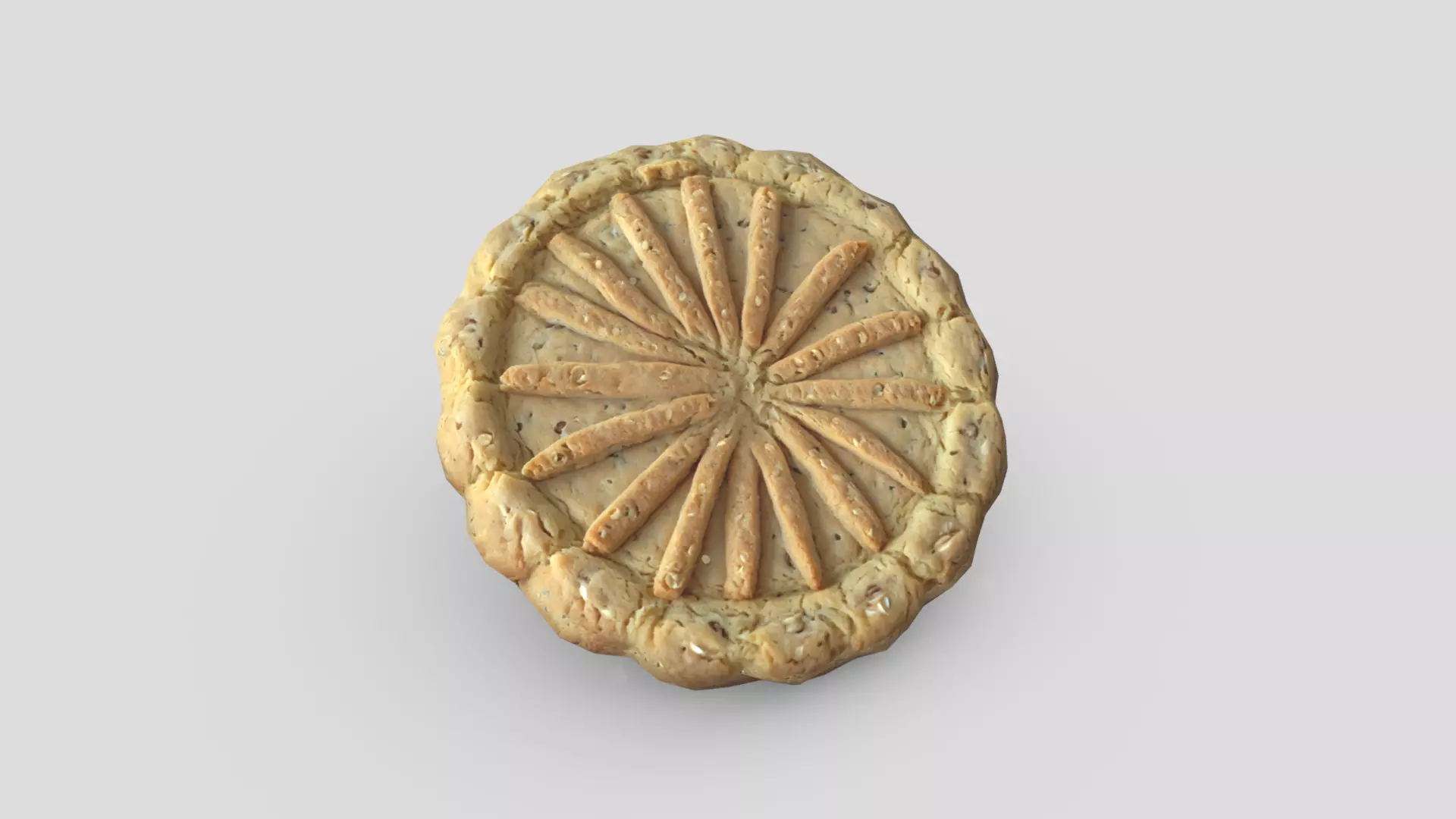 Cookie 4 Low-poly 3D model_0