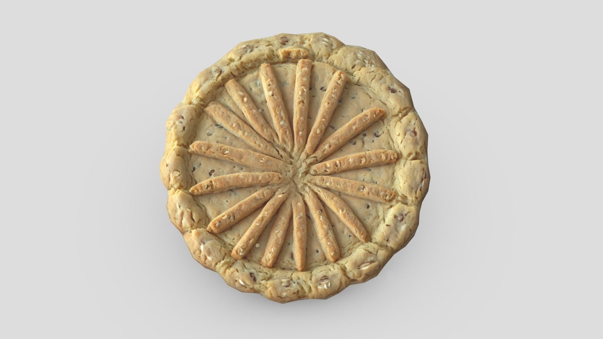 Cookie 4 Low-poly 3D model_3