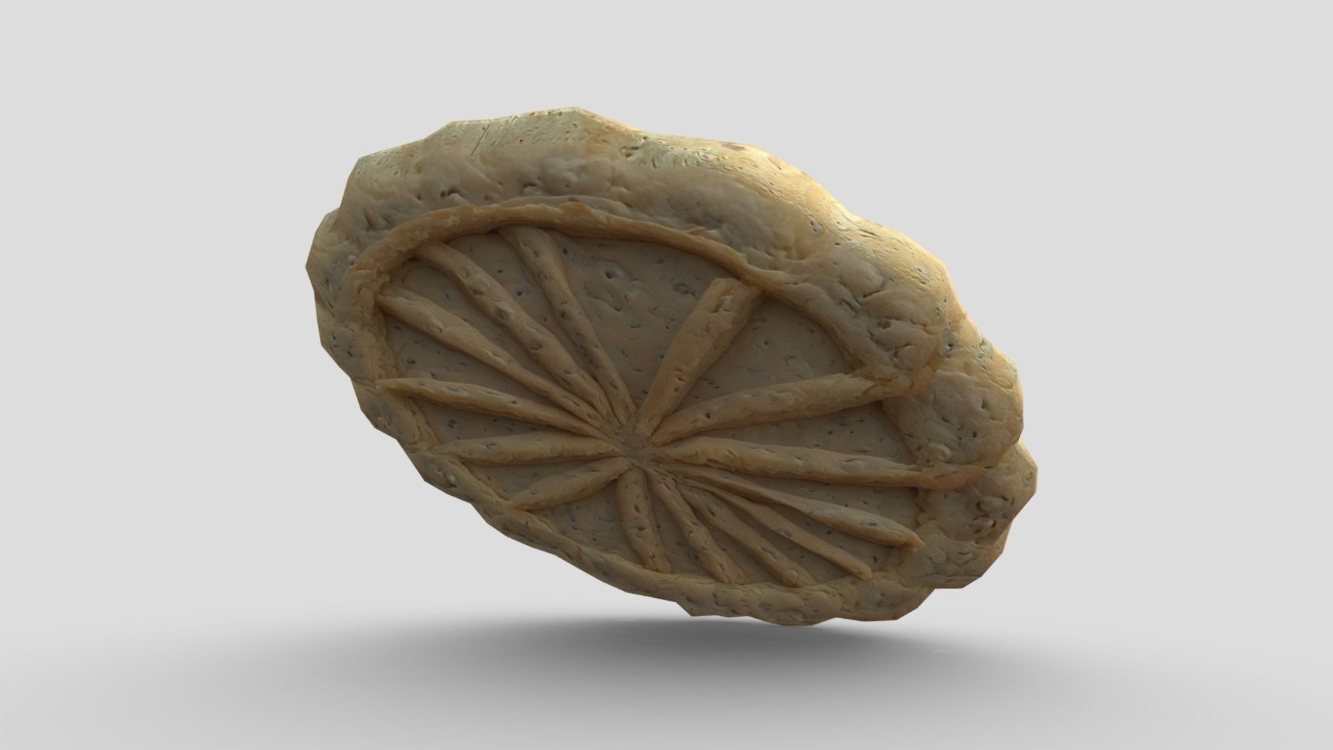 Cookie 4 Low-poly 3D model_7