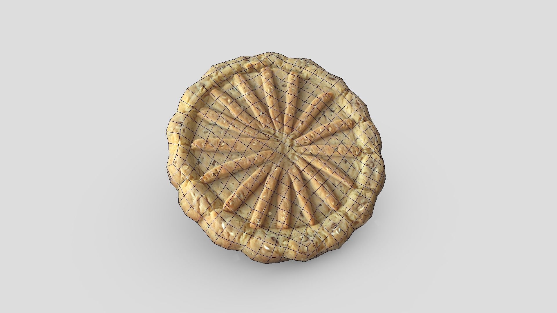 Cookie 4 Low-poly 3D model_2