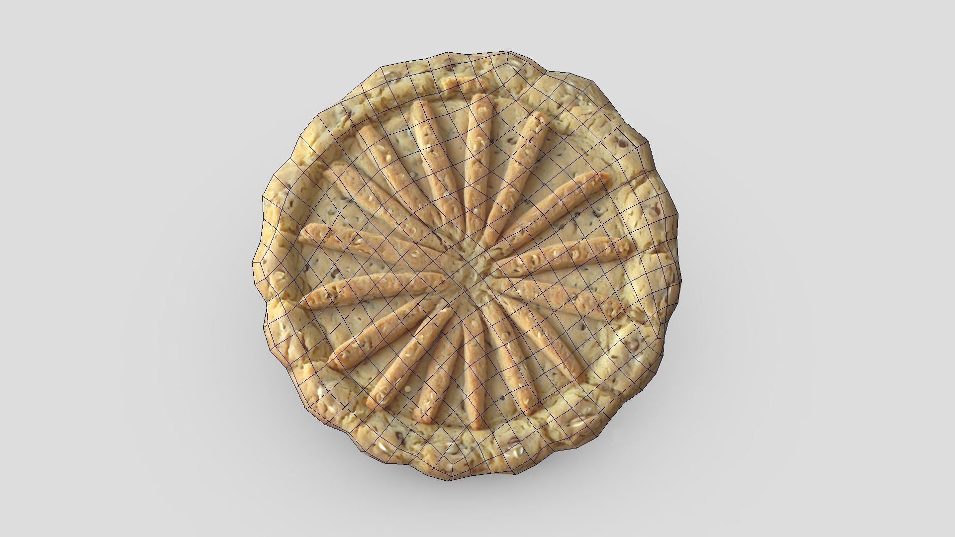 Cookie 4 Low-poly 3D model_4