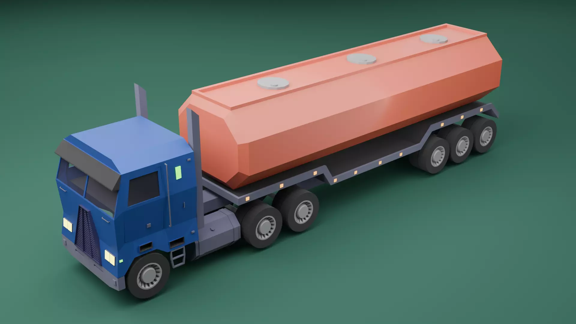 Trucks Low Poly Low-poly 3D model_3