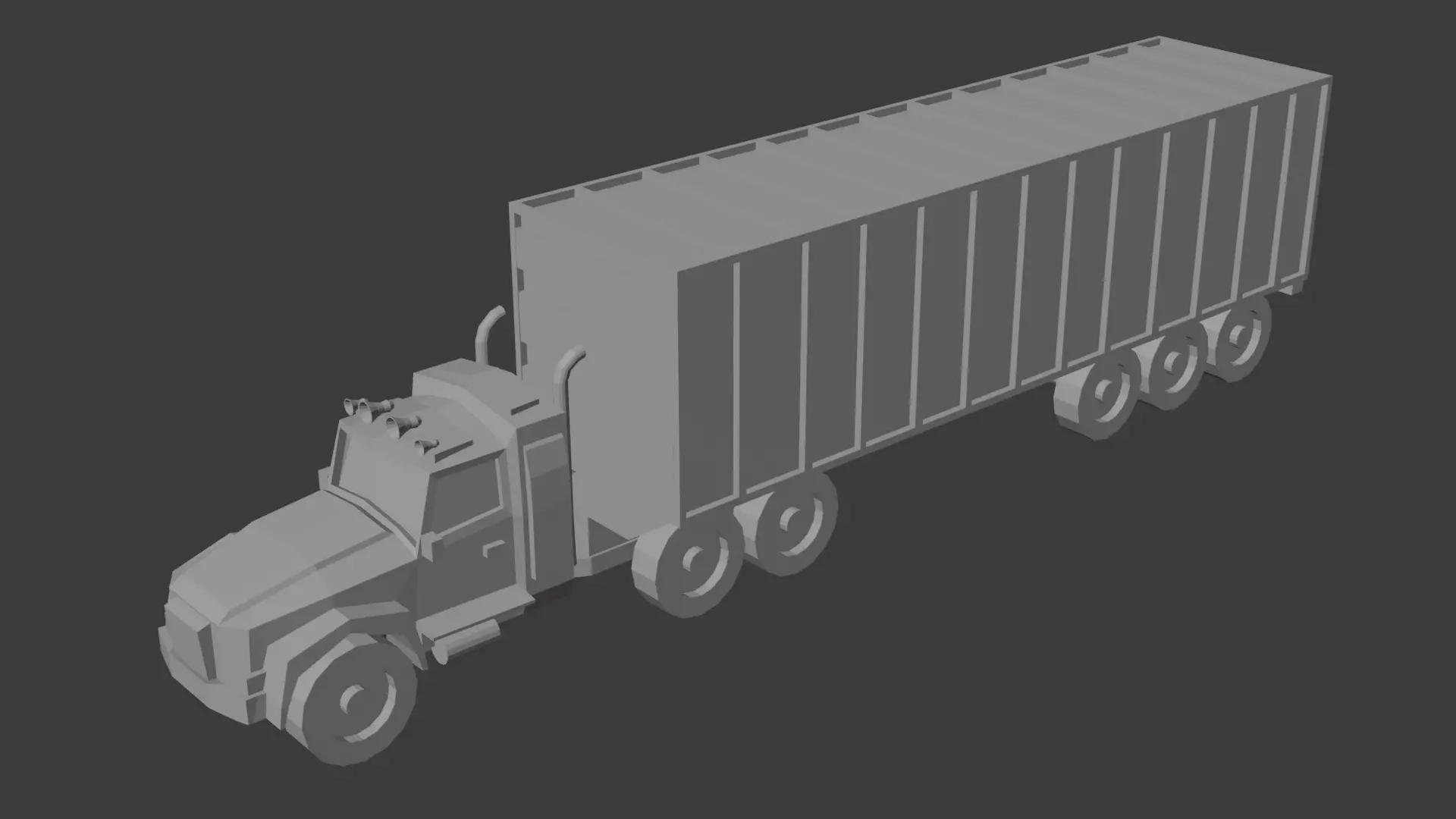 Trucks Low Poly Low-poly 3D model_7
