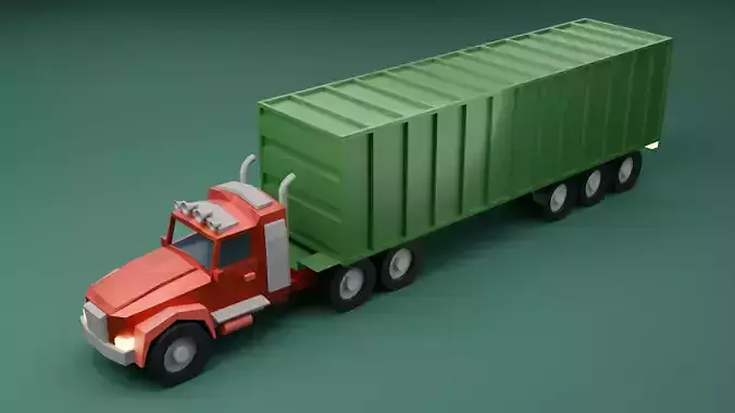 Trucks Low Poly Low-poly 3D model