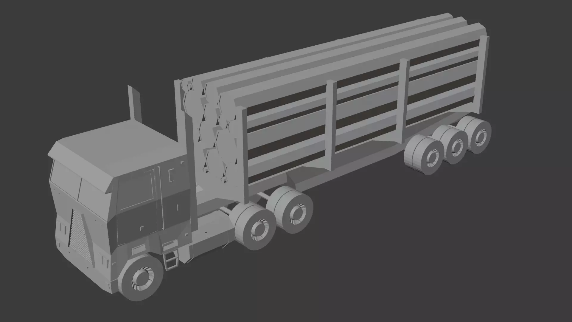 Trucks Low Poly Low-poly 3D model_11