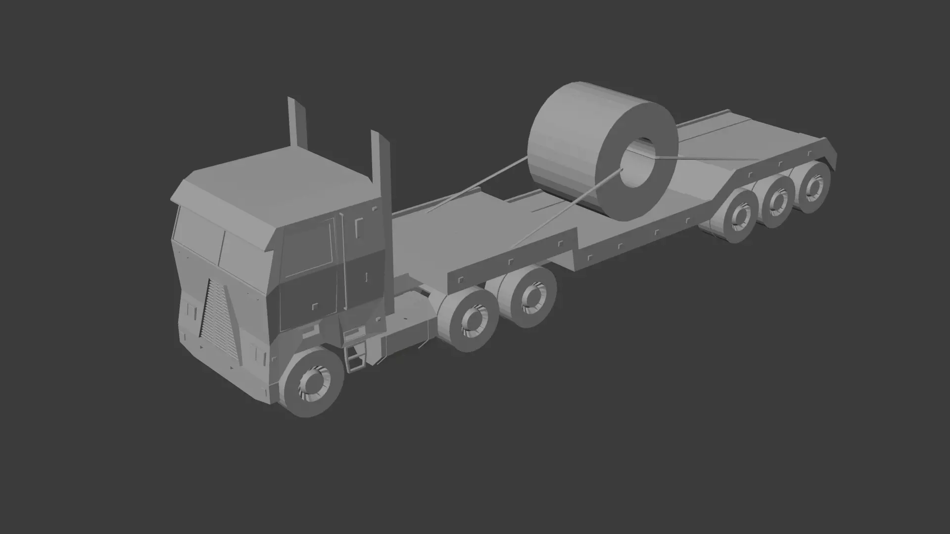 Trucks Low Poly Low-poly 3D model_10