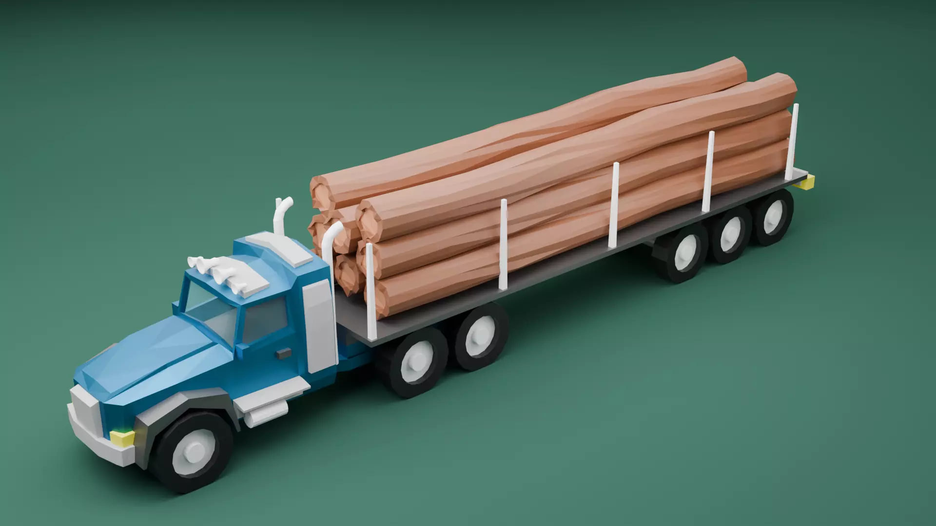 Trucks Low Poly Low-poly 3D model_5
