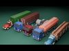 Trucks Low Poly Low-poly 3D model_1
