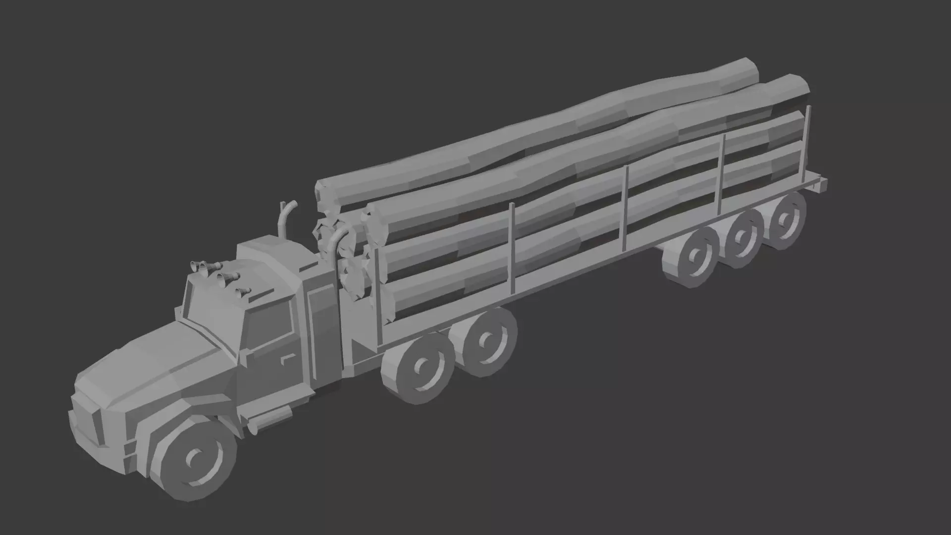 Trucks Low Poly Low-poly 3D model_8