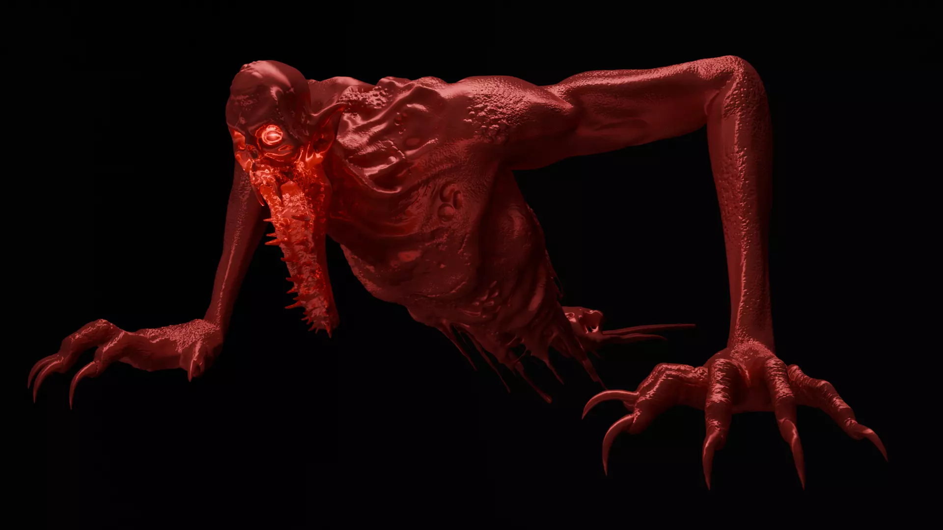Undead wendigo with minimum 6 different pose 3D print model_0