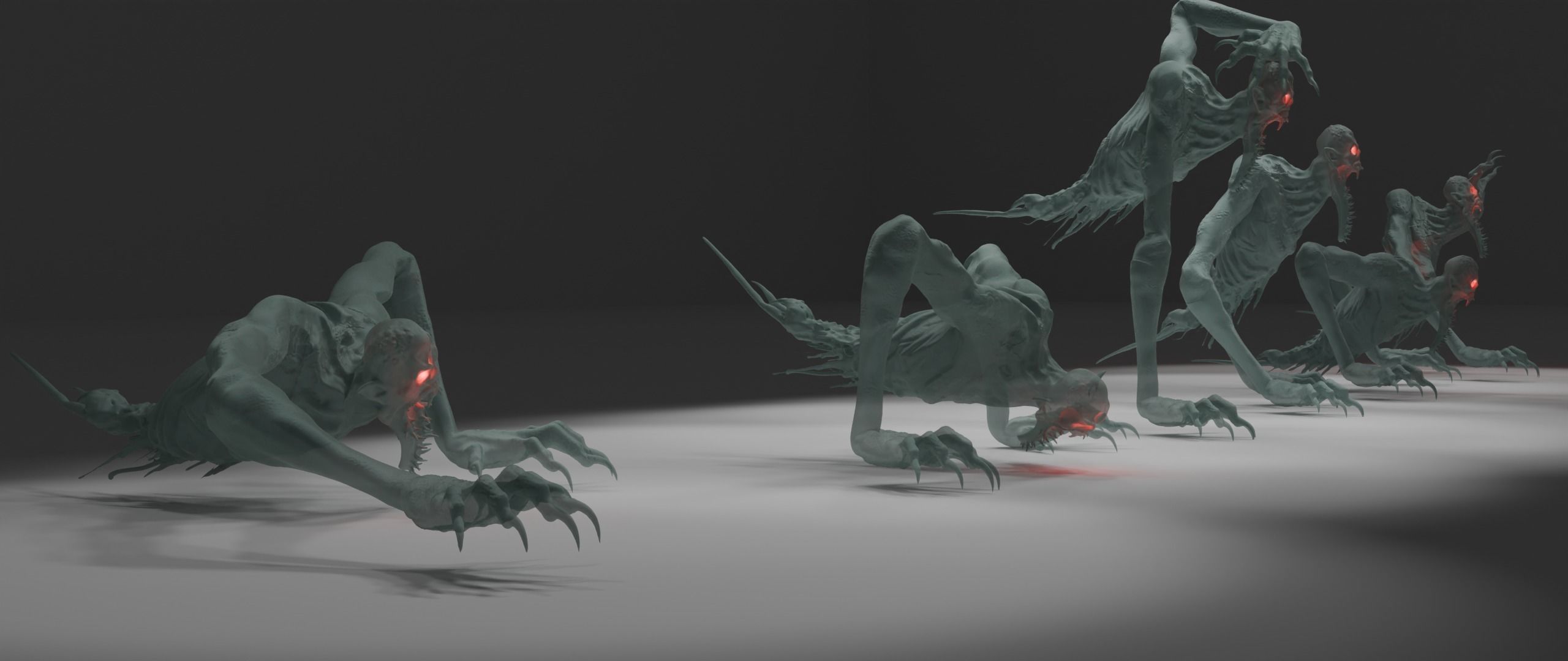 Undead wendigo with minimum 6 different pose 3D print model_7