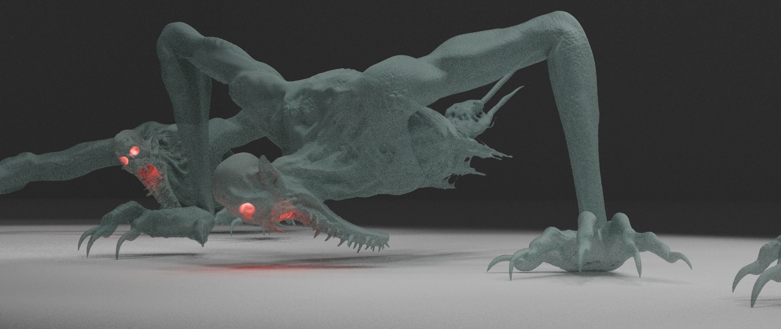 Undead wendigo with minimum 6 different pose 3D print model_8