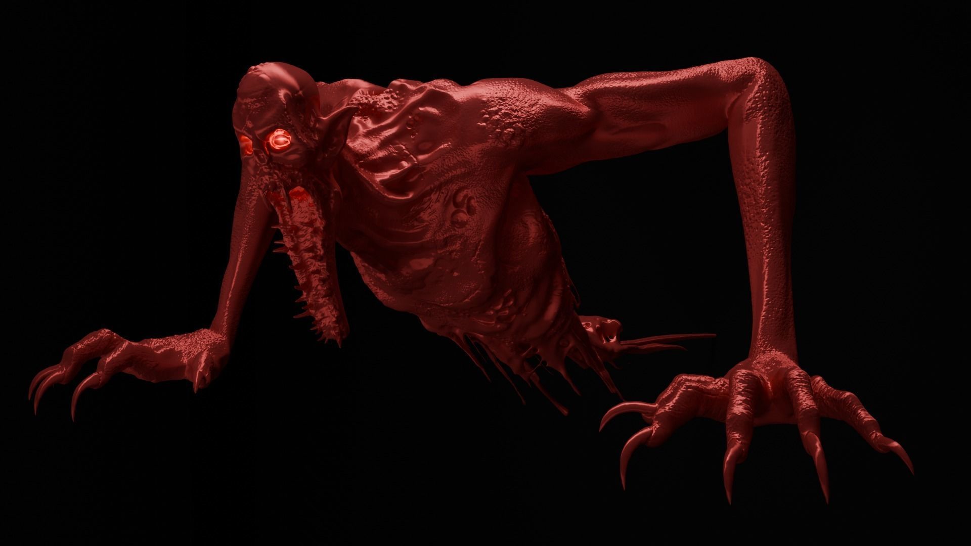 Undead wendigo with minimum 6 different pose 3D print model_1