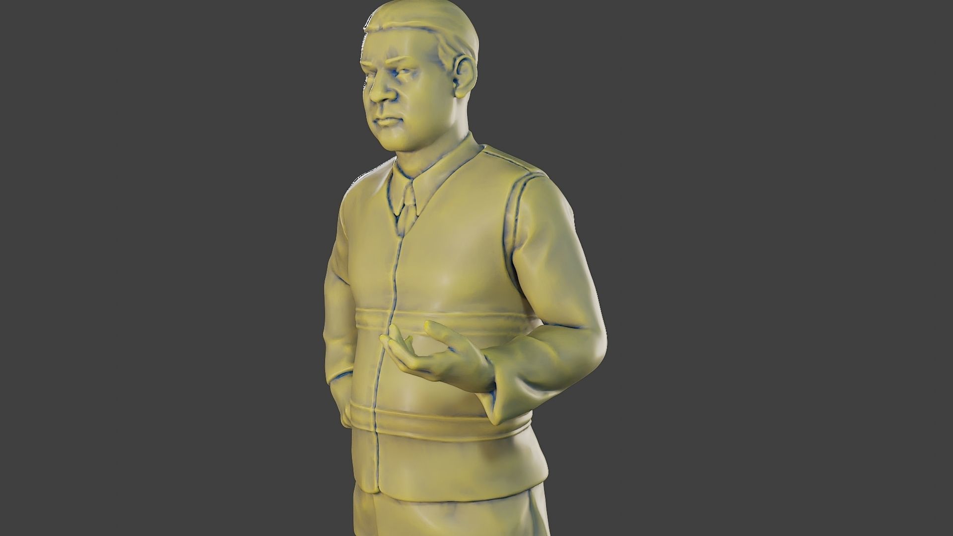 Male Security reflective vest MSRV 003 3D print model_18