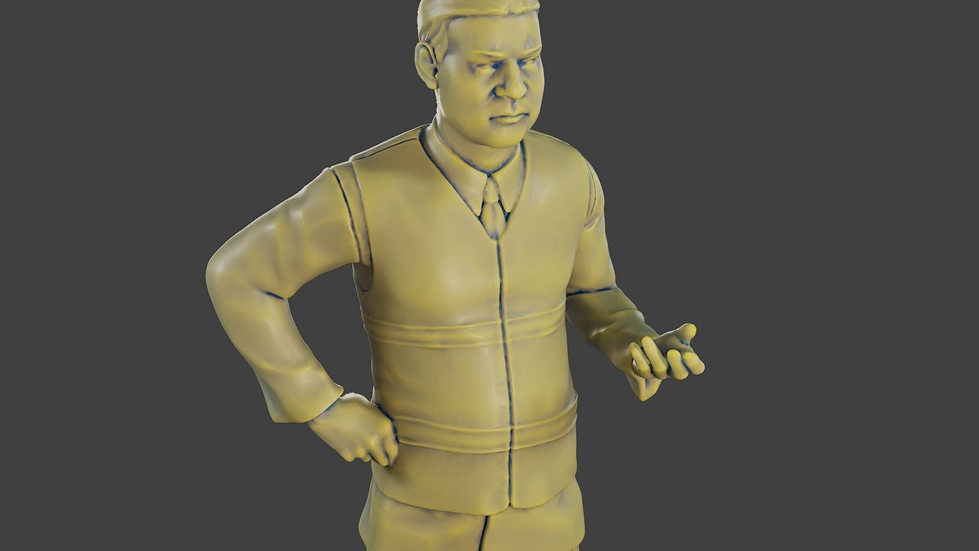 Male Security reflective vest MSRV 003 3D print model_19