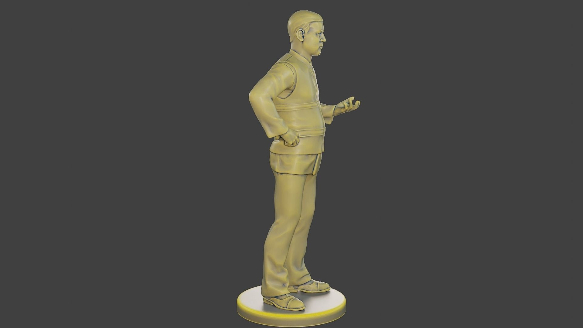 Male Security reflective vest MSRV 003 3D print model_9