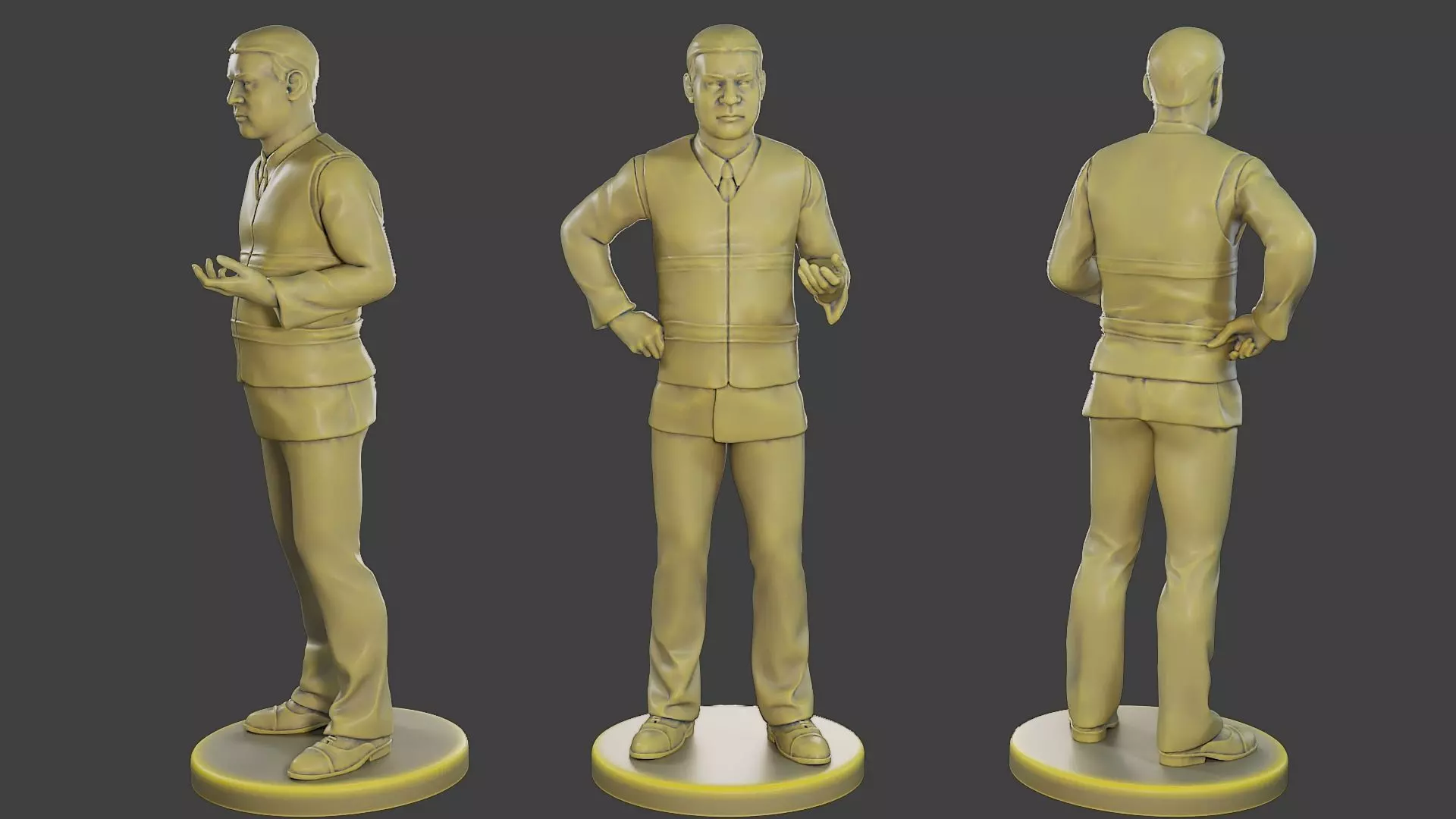 Male Security reflective vest MSRV 003 3D print model_0