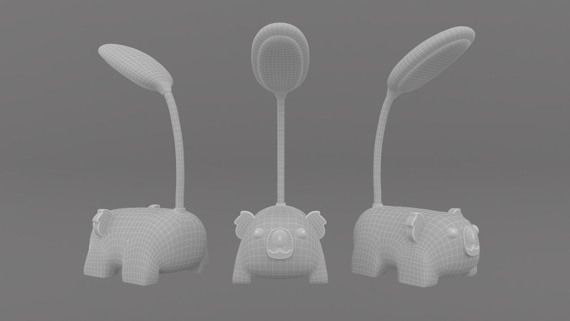 Animal Desk Lamp Pack 01  Low-poly 3D model_17