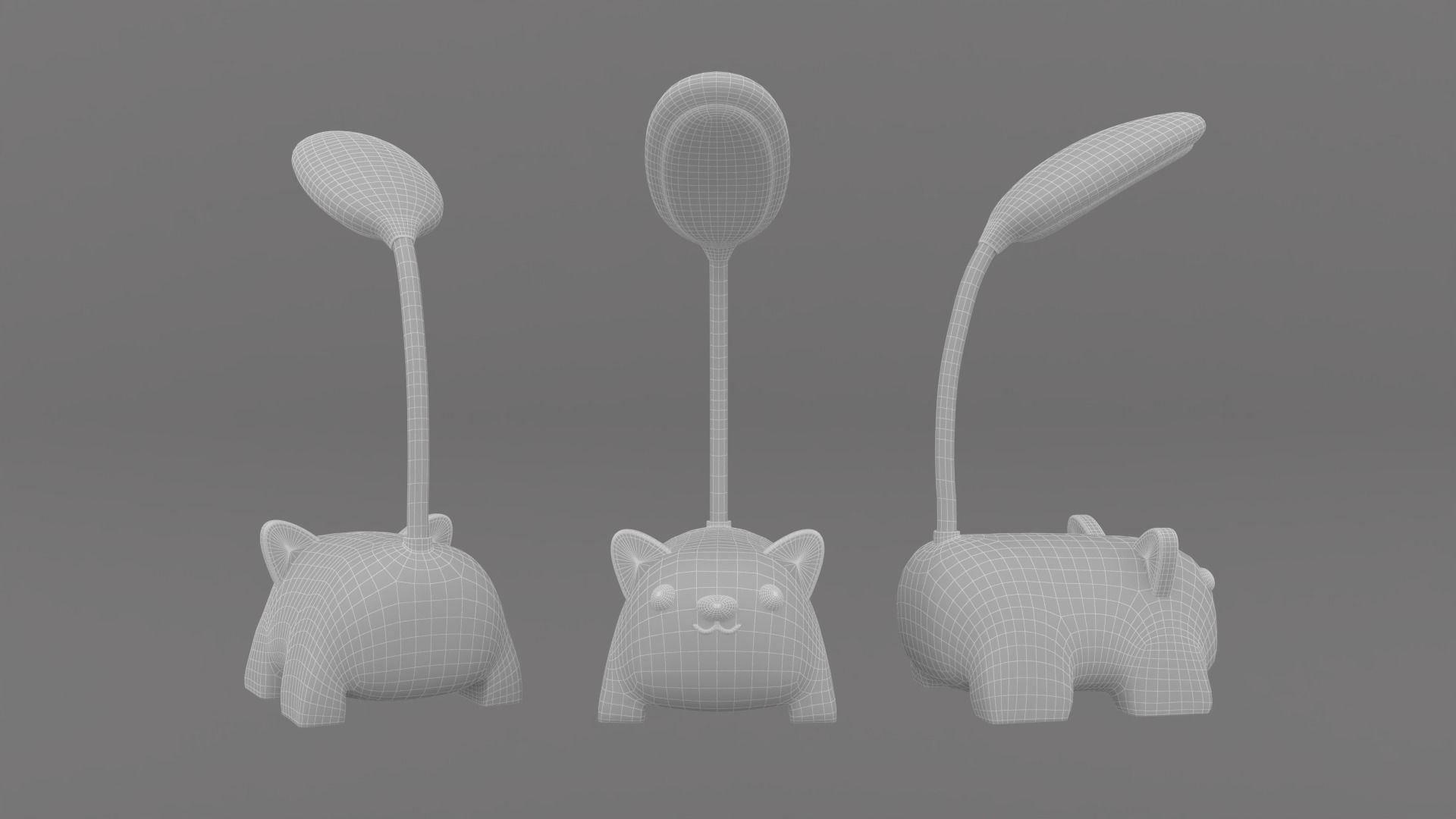Animal Desk Lamp Pack 01  Low-poly 3D model_20